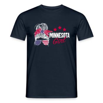 Minnesota - Männer T-Shirt - Navy - Vorne - AI Model Male 178 light (178cm)