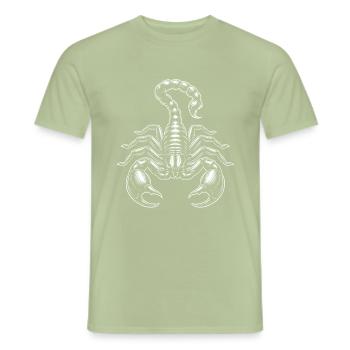 Großer Skorpion Skorpionillustration - Männer T-Shirt - Sage - Vorne - AI Model Male 178 light (178cm)