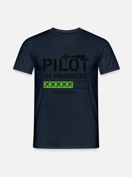 Future Airplane Pilot Son Grandson Aviation Flying - Männer T-Shirt - Navy