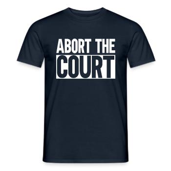 Abort the Court - Männer T-Shirt - Navy - Vorne - AI Model Male 178 light (178cm)