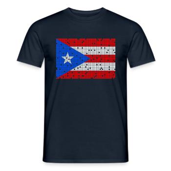 8bit Puerto Rico - Männer T-Shirt - Navy - Vorne - AI Model Male 178 light (178cm)