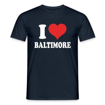 Baltimore - Men's T-Shirt - navy - Front - AI Model Male 178 light (178cm)