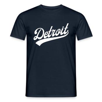 Detroit - Men's T-Shirt - navy - Front - AI Model Male 178 light (178cm)