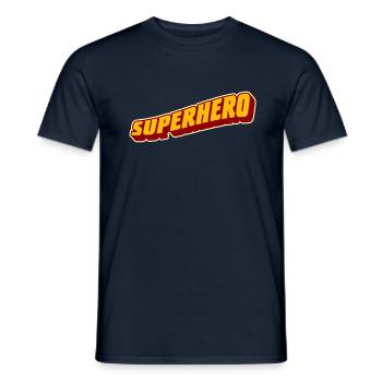 super-héros - T-shirt homme - marine - Devant - AI Model Male 178 light (178cm)