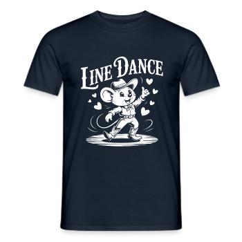 Danse en ligne Souris Drôle Souris Danse en ligne - T-shirt homme - marine - Devant - AI Model Male 178 light (178cm)