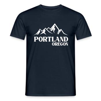 Portland - Männer T-Shirt - Navy - Vorne - AI Model Male 178 light (178cm)
