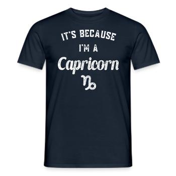 Zodiac sign Capricorn - Men's T-Shirt - navy - Front - AI Model Male 178 light (178cm)