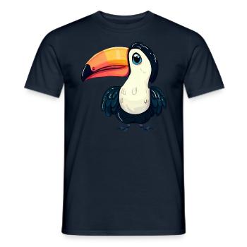 Toucan: Tropical bird par excellence - Men's T-Shirt - navy - Front - AI Model Male 178 light (178cm)