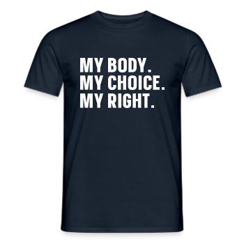 Mon corps, ma décision - T-shirt homme - marine - Devant - AI Model Male 178 light (178cm)