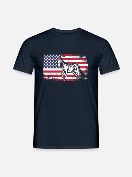 Esel Maultier USA - Männer T-Shirt - Navy