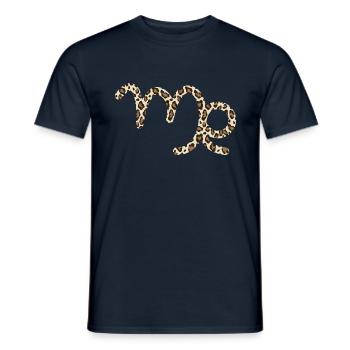 Signe du zodiaque Vierge - T-shirt homme - marine - Devant - AI Model Male 178 light (178cm)