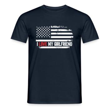 J’aime ma petite amie - T-shirt homme - marine - Devant - AI Model Male 178 light (178cm)