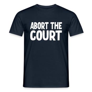 Abort the Court - Men's T-Shirt - navy - Front - AI Model Male 178 light (178cm)