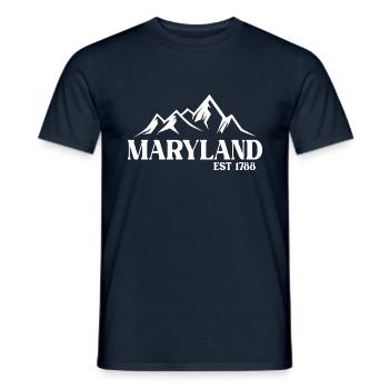 Maryland - T-shirt homme - marine - Devant - AI Model Male 178 light (178cm)