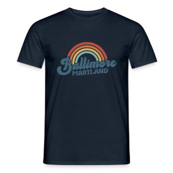 Baltimore - Men's T-Shirt - navy - Front - AI Model Male 178 light (178cm)