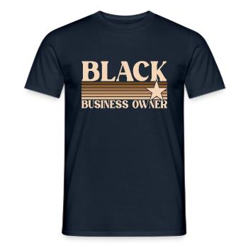 Black Business Owner - Men's T-Shirt - navy - Front - AI Model Male 178 light (178cm)