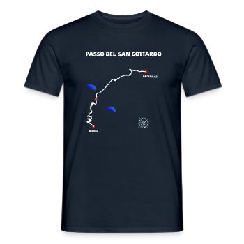 Gotthard Pass Passo del San Gottardo Serpentine - Men's T-Shirt - navy - Front - AI Model Male 178 light (178cm)