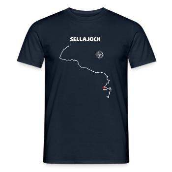 Sella Pass, italien Passo Sella Serpentine - T-shirt homme - marine - Devant - AI Model Male 178 light (178cm)