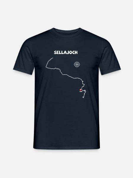 Sella Pass, Italian Passo Sella Serpentine - Men's T-Shirt - navy