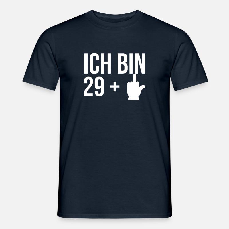 Ich bin 29+ - Männer T-Shirt - Navy