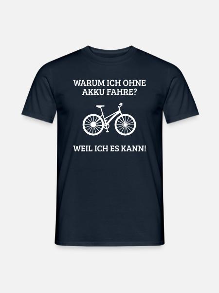Ich fahre ohne Akku - weil ich es kann - Männer T-Shirt - Navy