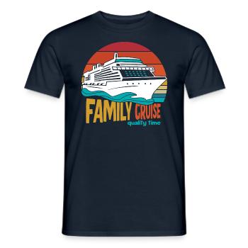Family Cruise - Men's T-Shirt - navy - Front - AI Model Male 178 light (178cm)