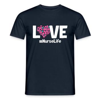 Krankenschwester Nurse Life - Männer T-Shirt - Navy - Vorne - AI Model Male 178 light (178cm)