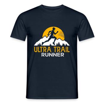 ultra trail runner cadeau homme running run courir - T-shirt homme - marine - Devant - AI Model Male 178 light (178cm)