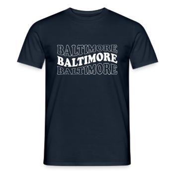Baltimore - Men's T-Shirt - navy - Front - AI Model Male 178 light (178cm)