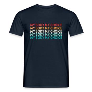 Mon corps, ma décision - T-shirt homme - marine - Devant - AI Model Male 178 light (178cm)