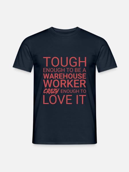 Warehouse Worker Crazy - Men's T-Shirt - navy