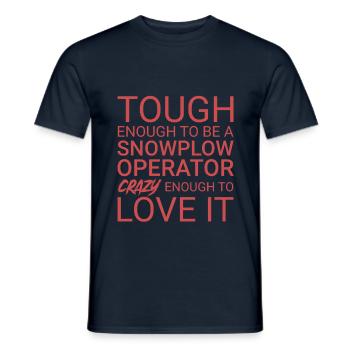 Snowplow Operator Crazy - Men's T-Shirt - navy - Front - AI Model Male 178 light (178cm)