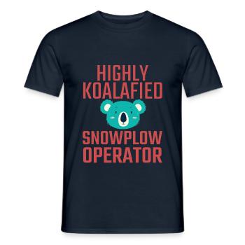 Snowplow Operator Koalafied - Men's T-Shirt - navy - Front - AI Model Male 178 light (178cm)