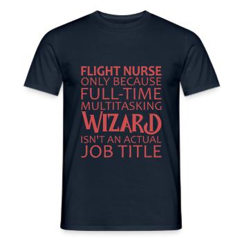 Flight Nurse Wizard Luftrettung - Männer T-Shirt - Navy - Vorne - AI Model Male 178 light (178cm)