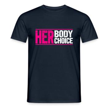 Your body, your choice - Men's T-Shirt - navy - Front - AI Model Male 178 light (178cm)