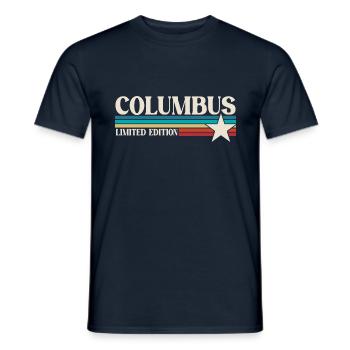 Columbus Ohio - T-shirt homme - marine - Devant - AI Model Male 178 light (178cm)