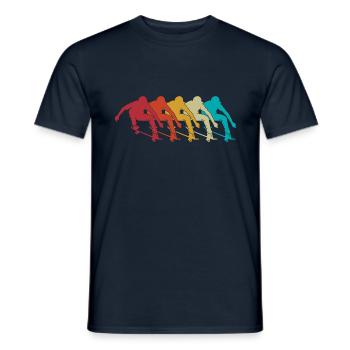 Skater Skateboard - T-shirt homme - marine - Devant - AI Model Male 178 light (178cm)