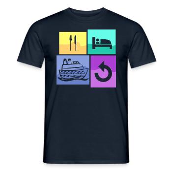Family Cruise - Men's T-Shirt - navy - Front - AI Model Male 178 light (178cm)