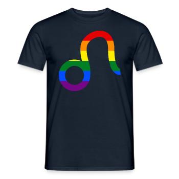 Signe du zodiaque Lion LGBT - T-shirt homme - marine - Devant - AI Model Male 178 light (178cm)