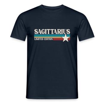 Zodiac sign Sagittarius - Men's T-Shirt - navy - Front - AI Model Male 178 light (178cm)