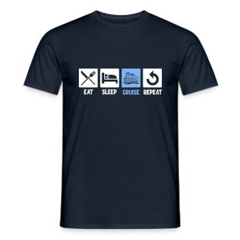 Family Cruise - Men's T-Shirt - navy - Front - AI Model Male 178 light (178cm)