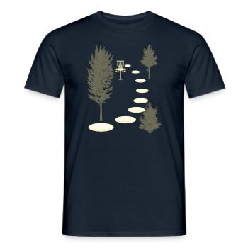Disc Golf Into Woods Disc Golf Discs Golf Frisb - T-shirt homme - marine - Devant - AI Model Male 178 light (178cm)