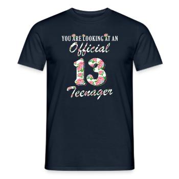 Offizielle 13 Teenager 13. Geburtstag 13 Jahre alt - Männer T-Shirt - Navy - Vorne - AI Model Male 178 light (178cm)