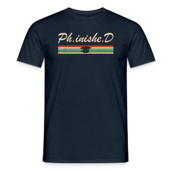 PhD Student Phinished Funny PhD Graduation Gift Tue - T-shirt homme - marine - Devant - AI Model Male 178 light (178cm)