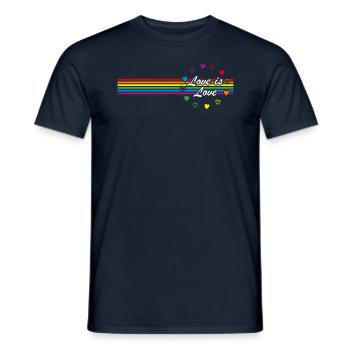 Love Is Love Great Message Gay Lesbian Bisexual Lg - Männer T-Shirt - Navy - Vorne - AI Model Male 178 light (178cm)