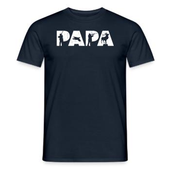 Hunter Dad Funny Papa Hunting Father Gift Papa Lov - Men's T-Shirt - navy - Front - AI Model Male 178 light (178cm)