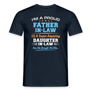 Daughter-in-law Funny Father's Day Christmas - Men's T-Shirt - navy - Front - AI Model Male 178 light (178cm)