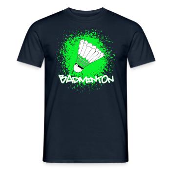 Badminton - Federball - Men's T-Shirt - navy - Front - AI Model Male 178 light (178cm)