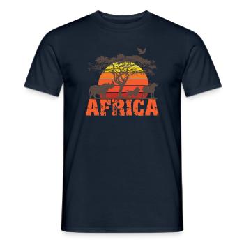 Afrique - T-shirt homme - marine - Devant - AI Model Male 178 light (178cm)