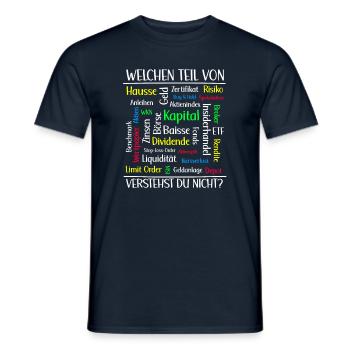 Aktien Geld ETF Börse Anliegen Geschenk - Männer T-Shirt - Navy - Vorne - AI Model Male 178 light (178cm)